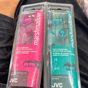 JVC Marshmallow In-Ear Headphones - Pink and Blue